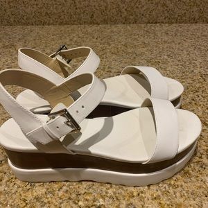 Michael Kors Platform Sandals- Marlon White